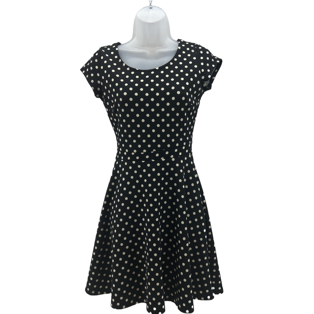 Gilli Black and White ModCloth Fit and Flare Mini Dress